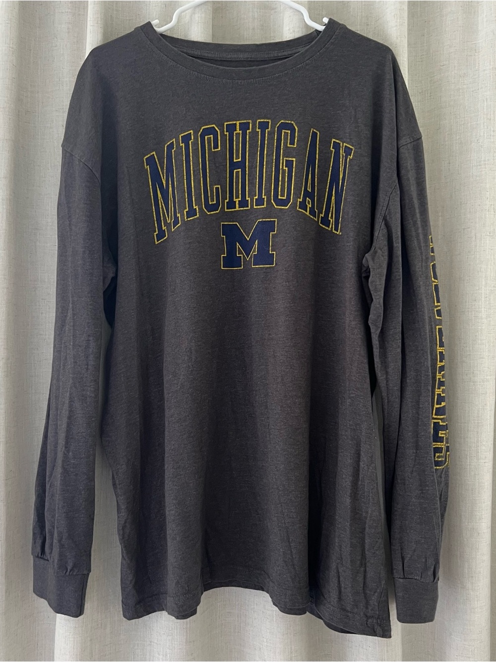 Champion University of Michigan Charcoal Long-Sleeve Shirt